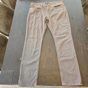 Paige Federal Slim Straight Leg Pants Mens 38 Grey Rayon Cotton Blend USA Made